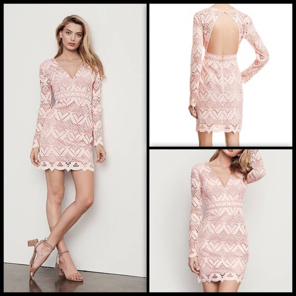 Stylestalker Revolve Salmon Elora Ls Mini Dress Size L NWT MSRP $367